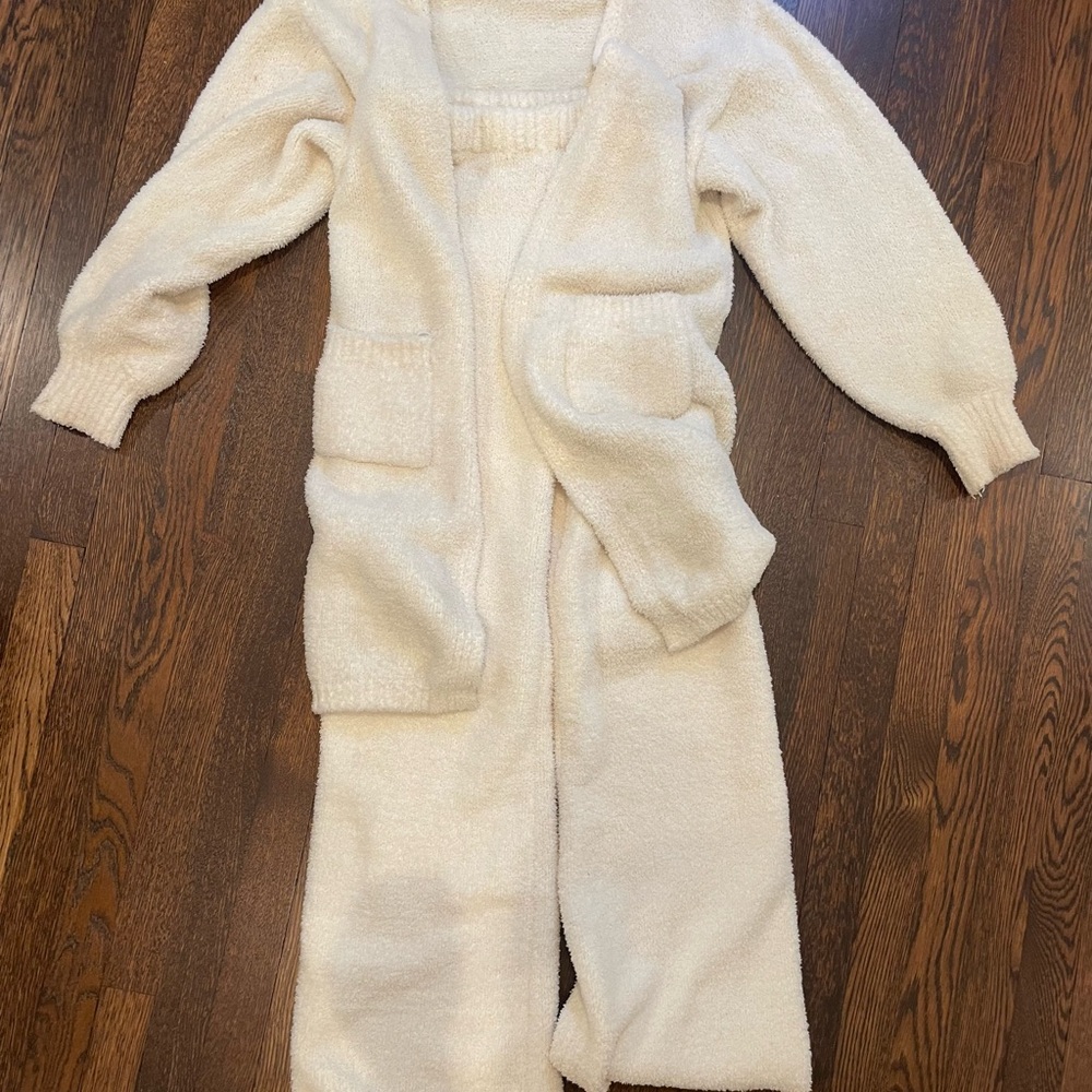 Cozy Cream Knit Lounge Set